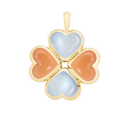 Lucky-charm-choker-yellow-gold-with-chalcedony-and-orange-moonstone