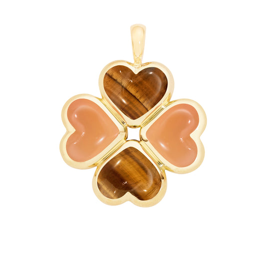 Lucky-charm-choker-yellow-gold-with-tiger-eye-and-orange-moonstone