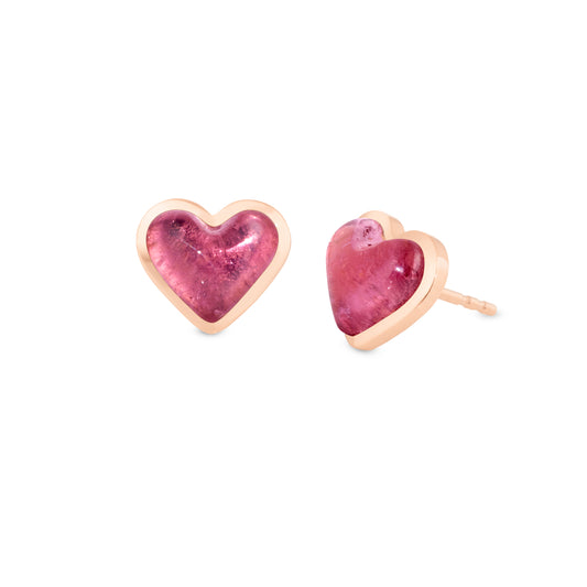 Love-sticker-studs-rose-gold-with-pink-tourmaline