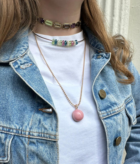 Bath-bubble-pendant-stoned-rose-gold-with-pink-opal-and-amethyst