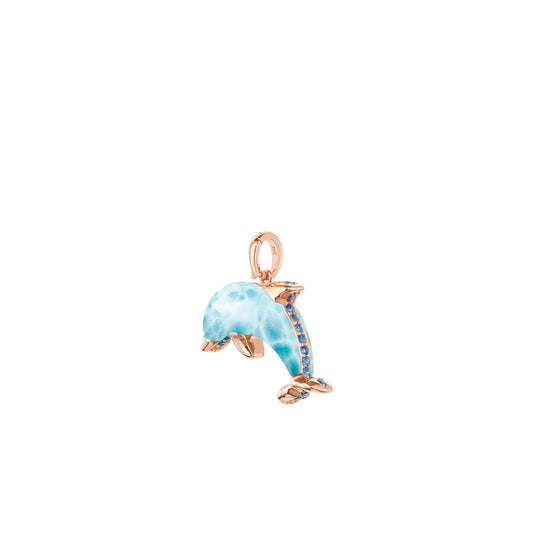 Dolphin-bubble-pendant-stoned-rose-gold-with-larimar-and-sapphire