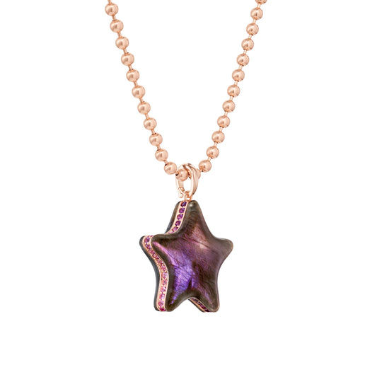 Starfish-bubble-necklace-stoned-rose-gold-with-labradorite-and-sapphire