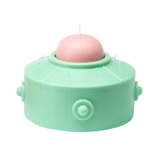 Exclusive-collaboration-UFO-candle-alien-green