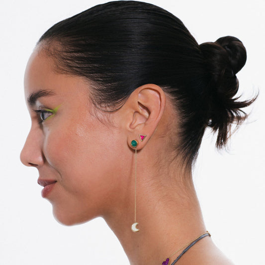 Triangle-sticker-studs-rose-gold-with-lavender-chalcedony