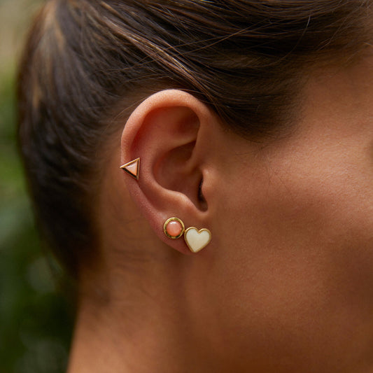 Triangle-sticker-studs-rose-gold-with-orange-moonstone