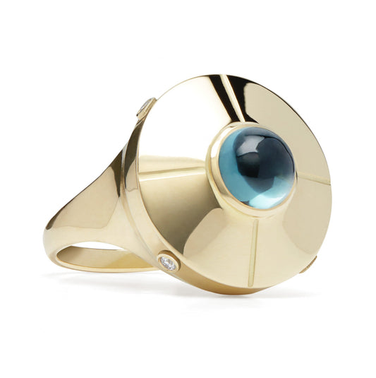 Micro-UFO-ring-yellow-gold-with-blue-tourmaline-and-diamond