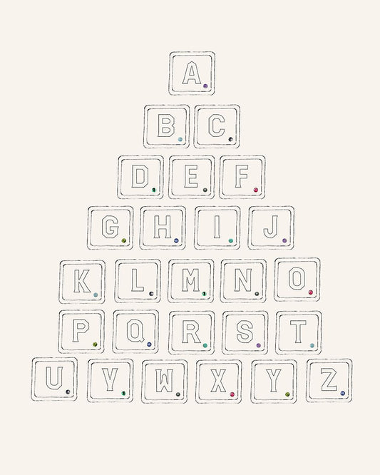 Letter pendant stoned yellow gold with sapphire