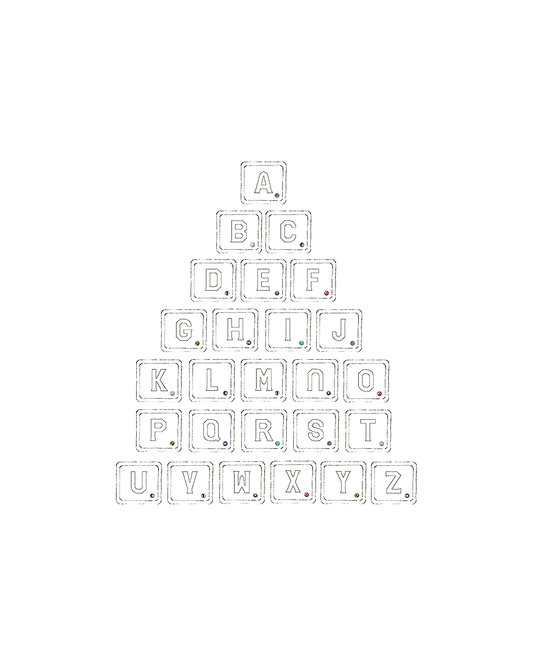 Letter pendant stoned yellow gold with aquamarine