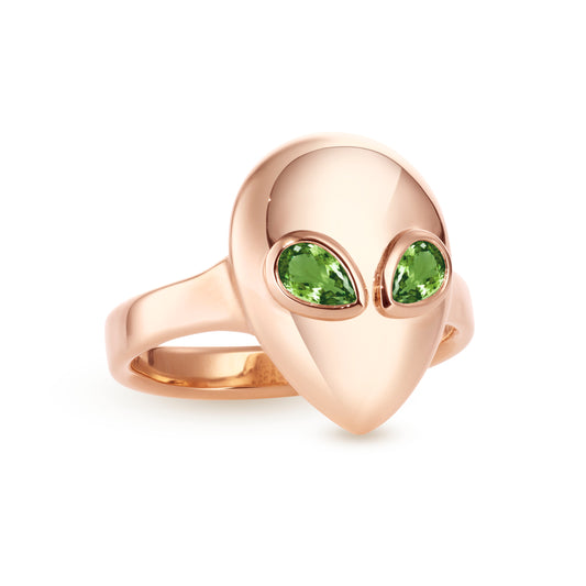 Alien-mini-ring-rose-gold-with-green-tourmaline