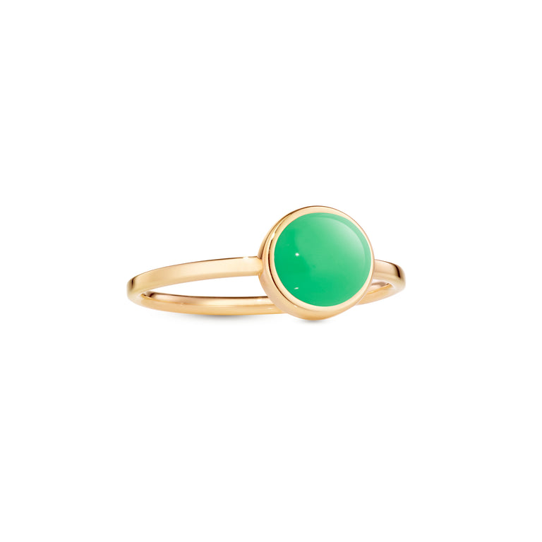 Chrysoprase ring sale gold