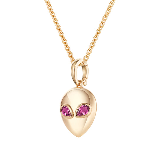 Alina_Abegg_Aliens_Alien_Necklace_Yellow_Gold_Pink_Tourmaline_Closeup