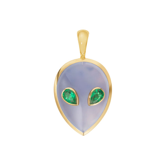 Alina_Abegg_Aliens_Alien_Pendant_Yellow_Gold_Lavender_Chalcedony_Tsavorite