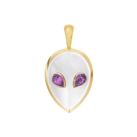 Alina_Abegg_Aliens_Alien_Pendant_Yellow_Gold_White_Agate_Pink_Tourmaline