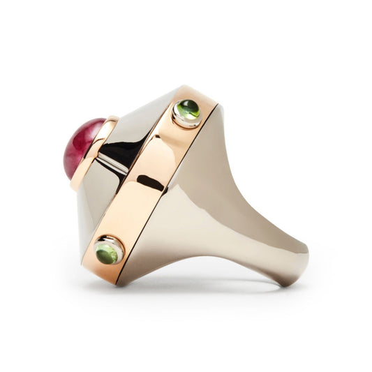 Alina_Abegg_Cosmic_Escape_UFO_Maxi_Ring_White_Rose_Gold_Tourmaline_Side
