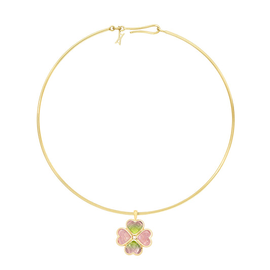 Alina_Abegg_Lucky_Charm_Choker_Yellow_Gold_Watermelon_Tourmaline_Rose_Quartz