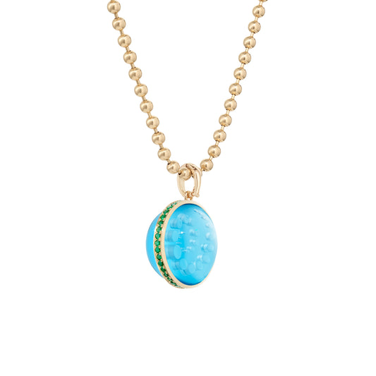 Alina_Abegg_Soap_Opera_Bath_Bubble_Necklace_Stoned_Yellow_Gold_Blue_Topaz_Tsavorite_Closeup3