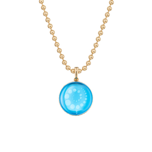 Bath-bubble-necklace-stoned-yellow-gold-with-blue-topaz-and-tsavorite