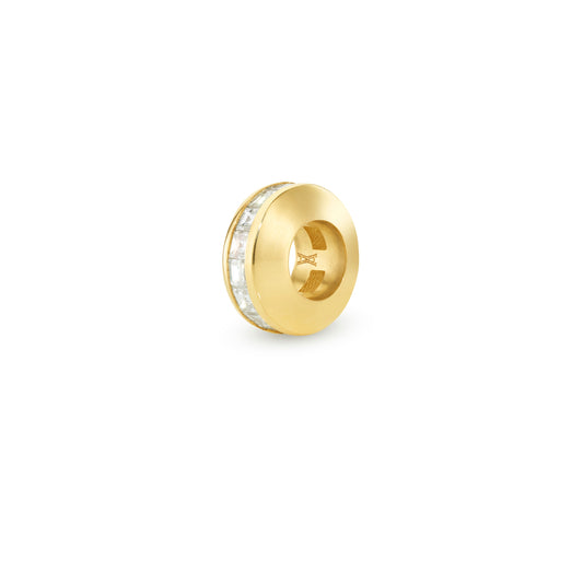 Candy bead yellow gold with square diamonds