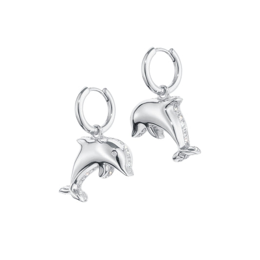 Dolphin-bubble-hoops-stoned-white-gold-with-diamond