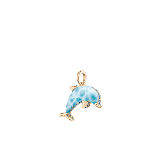 Dolphin-bubble-pendant-stoned-yellow-gold-with-larimar-and-sapphire