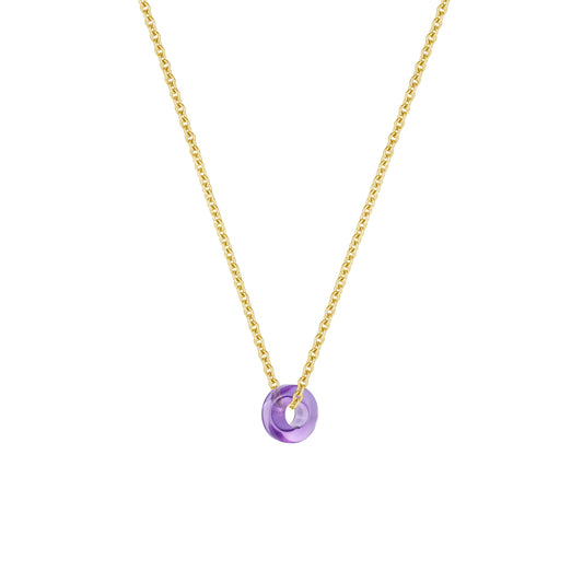 Candy-girl-necklace-yellow-gold-with-candy-bead-plum