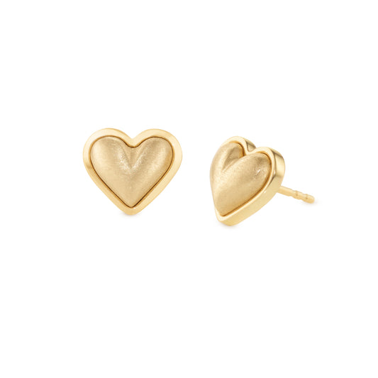 Love sticker studs yellow gold