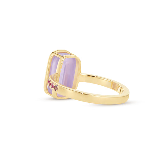 Mini-pfefferminz-ring-grape-stoned-yellow gold-with-lavender-chalcedony-and-sapphire