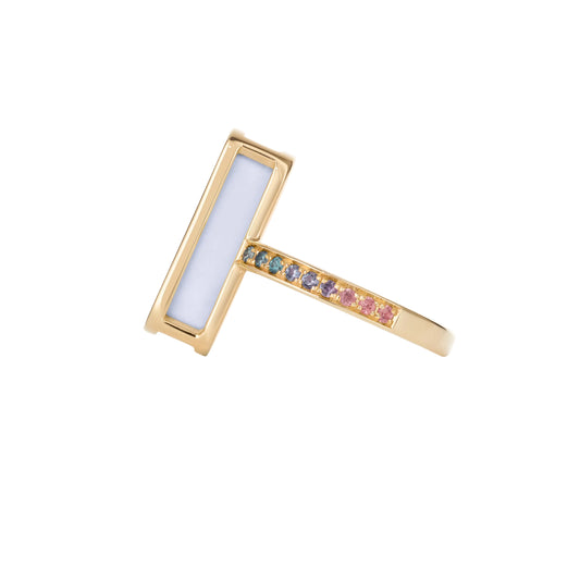 Pfefferminz_ring_grape_yellow_gold_with_chalcedony_and_multi-colored_sapphire