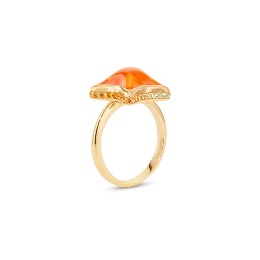 Starfish-bubble-mini-ring-stoned-yellow-gold-with-mandarin-garnet-and-sapphire
