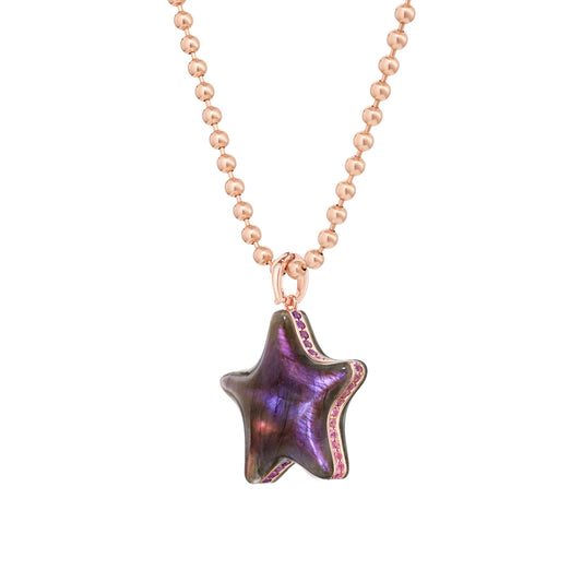 Starfish-bubble-necklace-stoned-rose-gold-with-labradorite-and-sapphire