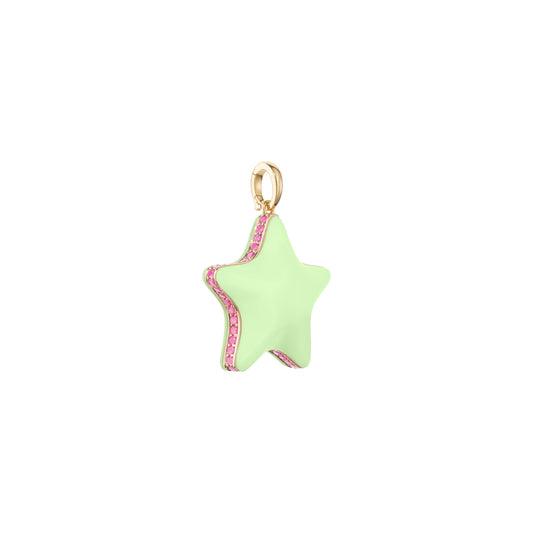 Starfish-bubble-pendant-stoned-yellow-gold-with-lemon-chrysoprase-and-pink-sapphire