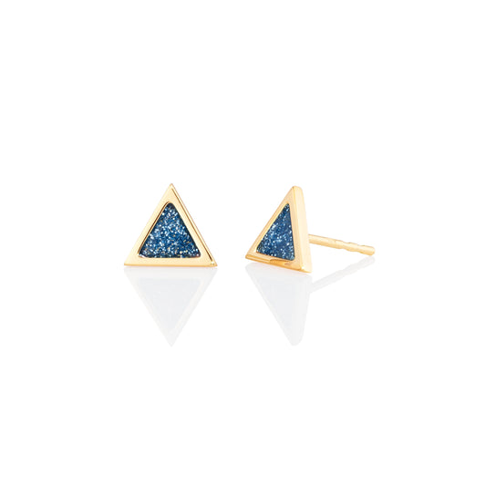 Triangle-sticker-studs-yellow-gold-with-enamel