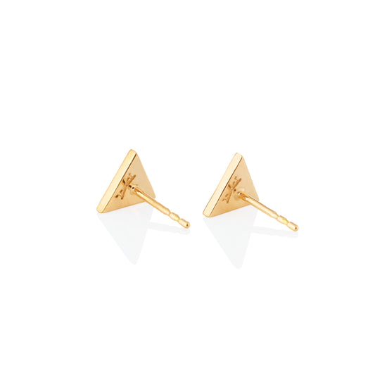 Triangle-sticker-studs-yellow-gold-with-enamel