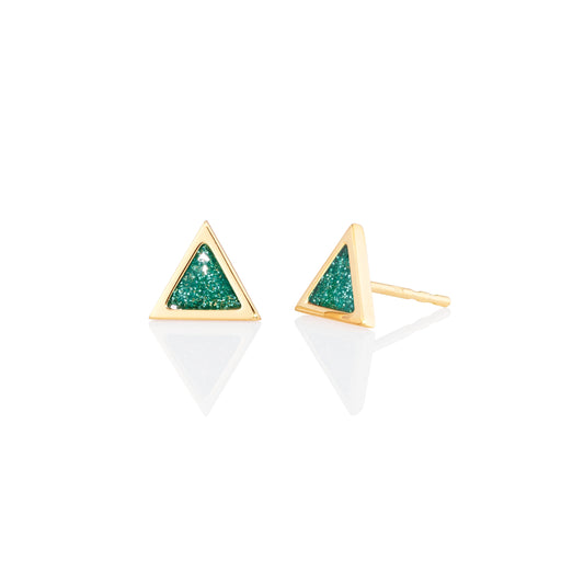 Triangle-sticker-studs-yellow-gold-with-enamel