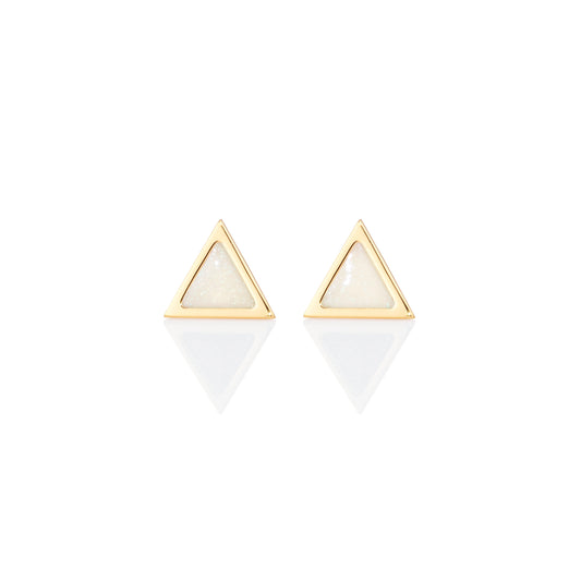 Triangle-sticker-studs-yellow-gold-with-enamel