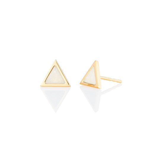 Triangle-sticker-studs-yellow-gold-with-enamel