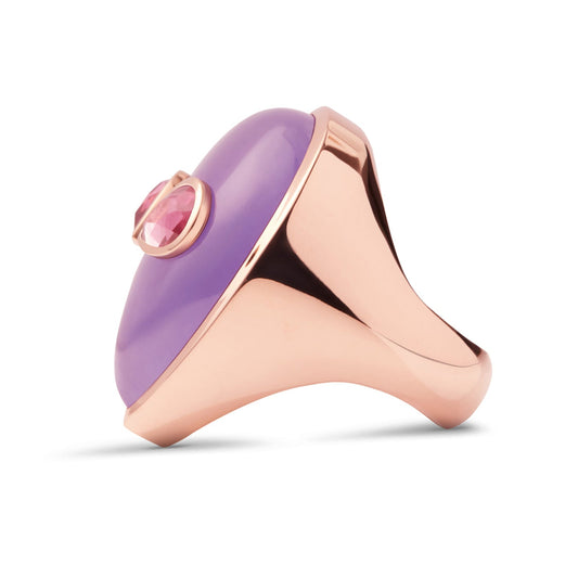Alien-signature-ring-rose-gold-with-lavender-jade-and-pink-tourmaline